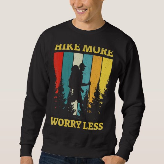 Hike more Angst Miness Campfire Mountains Camping Trui (Voorkant)