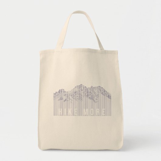 Hike More Mountains Tote Bag (Voorkant)