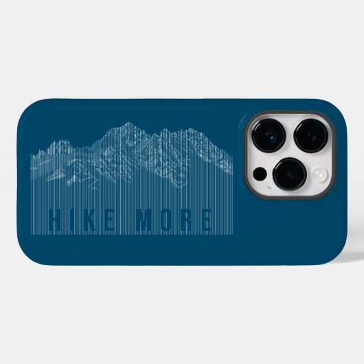 Hike More Mountains White Hoesje-Mate iPhone Case (Achterkant (horizontaal))