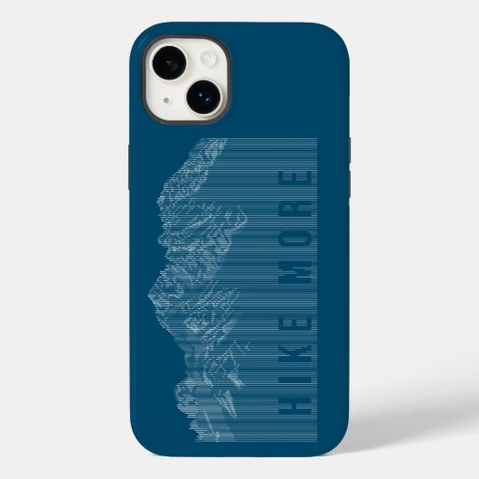 Hike More Mountains White Hoesje-Mate iPhone Case (Achterkant)