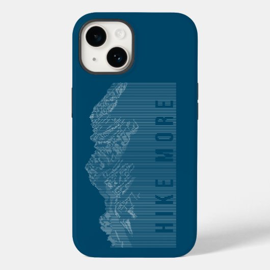 Hike More Mountains White Hoesje-Mate iPhone Case (Achterkant)