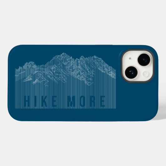 Hike More Mountains White Hoesje-Mate iPhone Case (Achterkant (horizontaal))