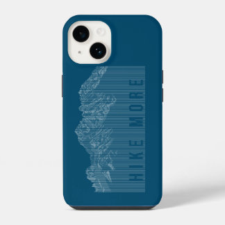 Hike More Mountains White Hoesje-Mate iPhone Case 14 Hoesje