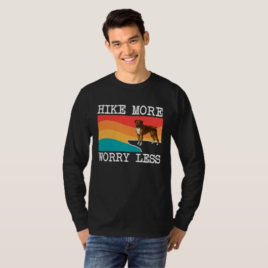 Hike More Worry Less Boxer Graphic Hiking T-shirt (Voorkant volledig)