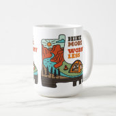 Hike More Worry Less Funny Camping Mug Koffiemok (Voorkant rechts)