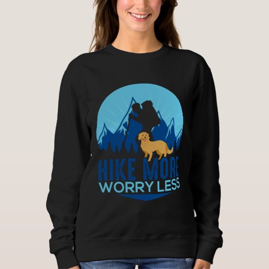 Hike More Worry Less Golden Retriever Hiking Mount Trui (Voorkant)