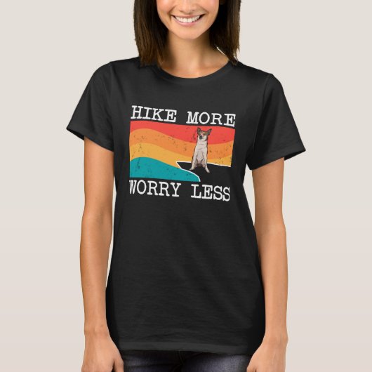 Hike More Worry Less Norwegian Lundehund Graphic H T-shirt (Voorkant)