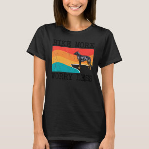 Hike more Worry Miness Beauceron Graphic Hiking T-shirt