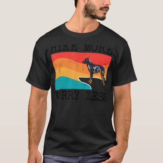 Hike more Worry Miness Beauceron Graphic Hiking T-shirt (Voorkant)