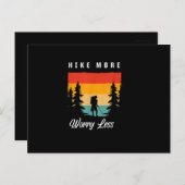 Hike more Worry Miness Hiking Apparel - Hiking Briefkaart (Voorkant / Achterkant)