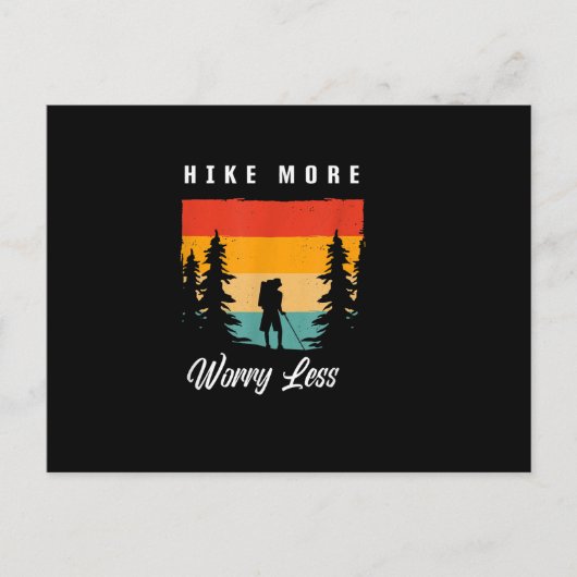 Hike more Worry Miness Hiking Apparel - Hiking Briefkaart (Voorkant)