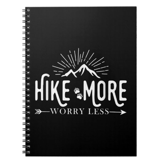 Hike more Worry Miness, Hiking Mountains Funny Notitieboek (Voorkant)