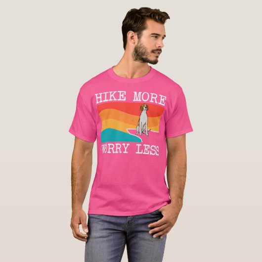 Hike more Worry Miness Irish Terrier Graphic Hikin T-shirt (Voorkant volledig)