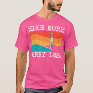 Hike more Worry Miness Saluki Graphic Hiking T-shirt