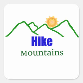 Hike Mountains Silhouette Sticker