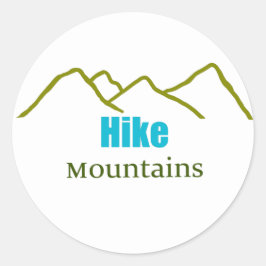 Hike Mountains Simplistic Silhouette Sticker