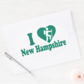Hike New Hampshire Ovale Sticker (Envelop)