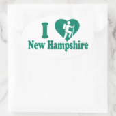 Hike New Hampshire Ovale Sticker (Tas)