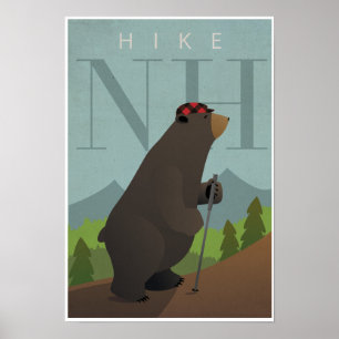 Hike New Hampshire Poster
