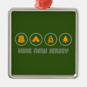 Hike New Jersey Metalen Ornament