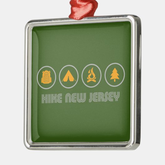 Hike New Jersey Metalen Ornament (Links)