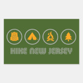 Hike New Jersey Rechthoekige Sticker (Voorkant)