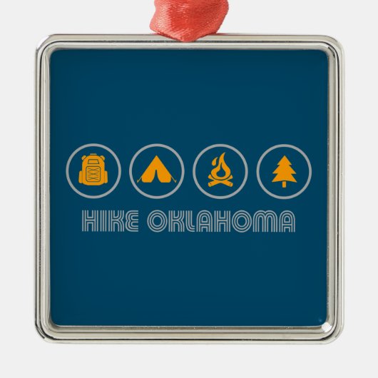 Hike Oklahoma Metalen Ornament (Voorkant)