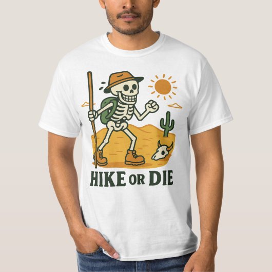 HIKE or DIE T-shirt (Voorkant)