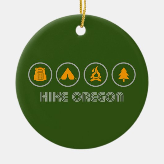 Hike Oregon Keramisch Ornament (Voorkant)