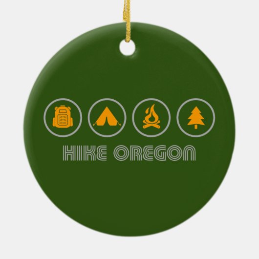 Hike Oregon Keramisch Ornament (Achterkant)
