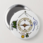 Hike Our Planet Hiker's Soul Compass 4-inch Button (Voorkant /achterkant)