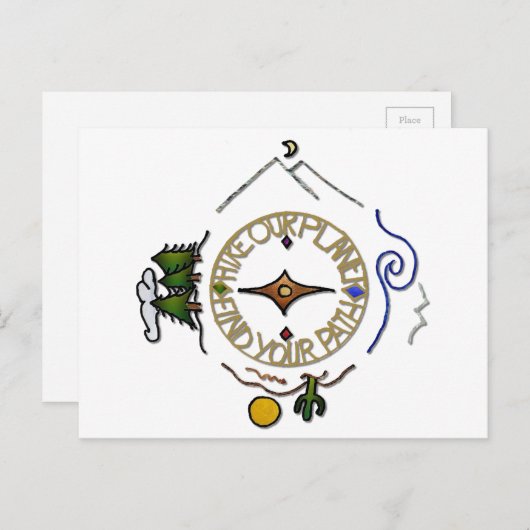 Hike Our Planet Hiker's Soul Compass Briefkaart (Voorkant / Achterkant)