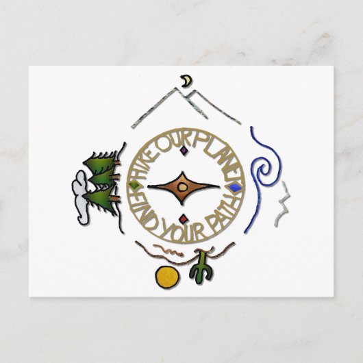 Hike Our Planet Hiker's Soul Compass Briefkaart (Voorkant)