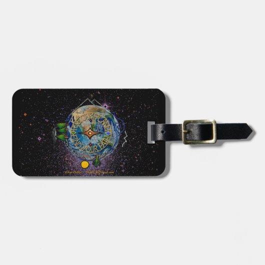 Hike Our Planet Hiker's Soul Compass Space Bagagelabel (Voorkant horizontaal)