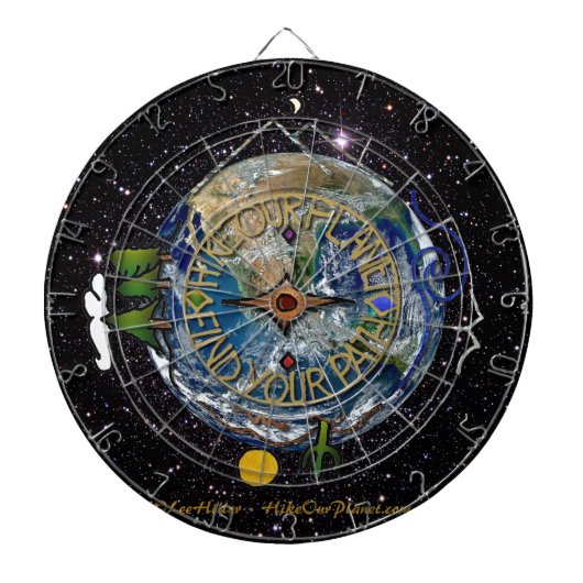 Hike Our Planet Hiker's Soul Compass Space Dartbord (Voorkant)