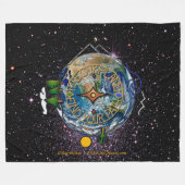 Hike Our Planet Hiker's Soul Compass Space Fleece Deken (Voorkant (Horizontaal))