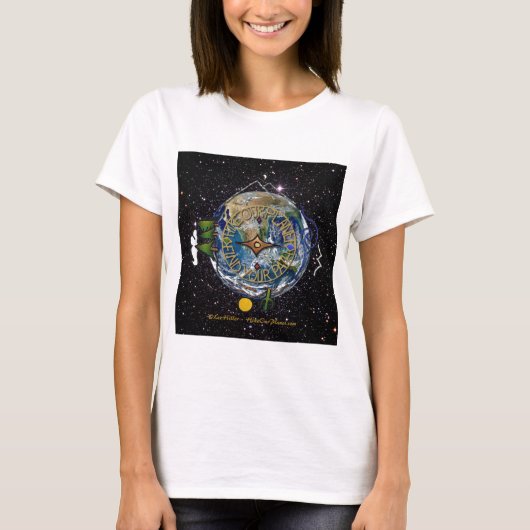 Hike Our Planet Hiker's Soul Compass Space T-shirt (Voorkant)
