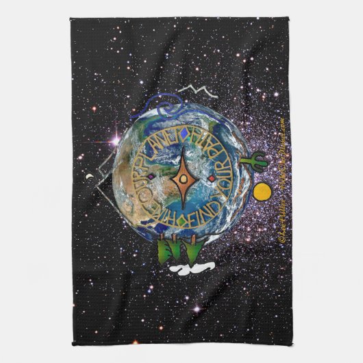 Hike Our Planet Hiker's Soul Compass Space Theedoek (Verticaal)