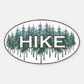 HIKE Oval Logo Ovale Sticker (Voorkant)