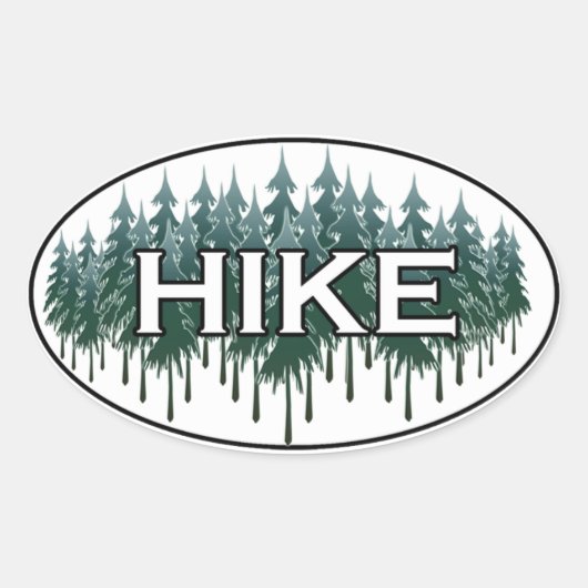 HIKE Oval Logo Ovale Sticker (Voorkant)