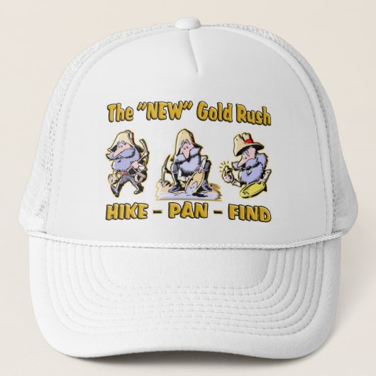 "Hike - Pan - Find" (Hike - Pan - Zoeken) De "NEW" Trucker Pet (Voorkant)