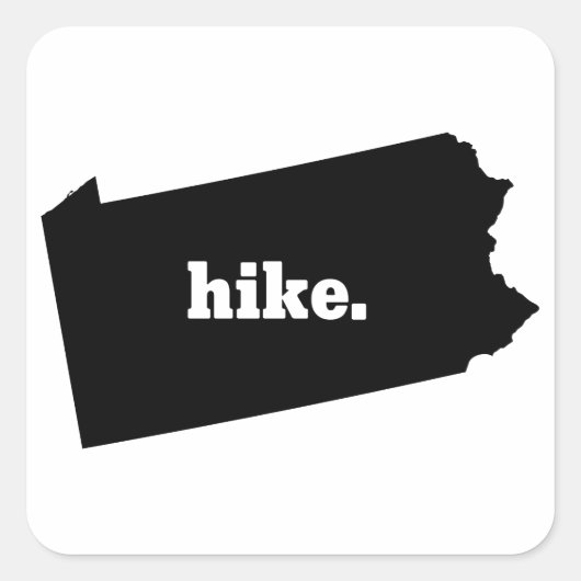 Hike Pennsylvania Vierkante Sticker (Voorkant)