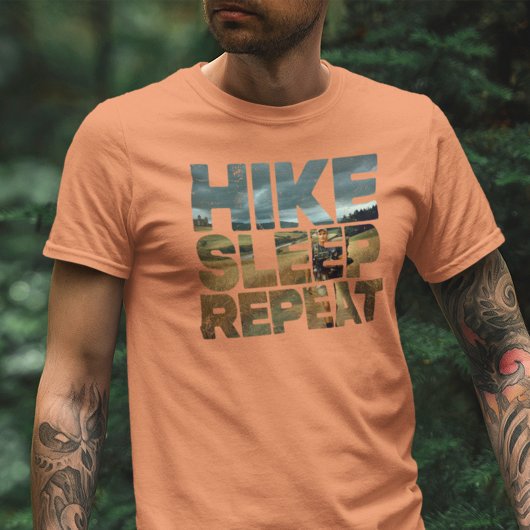 Hike Sleep Herhaal wandelen T-shirt