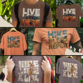 Hike Sleep Herhaal wandelen T-shirt