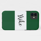 HIKE Text Bold Wide Camp Groene Witte Strepen Case-Mate iPhone Case (Achterkant (horizontaal))