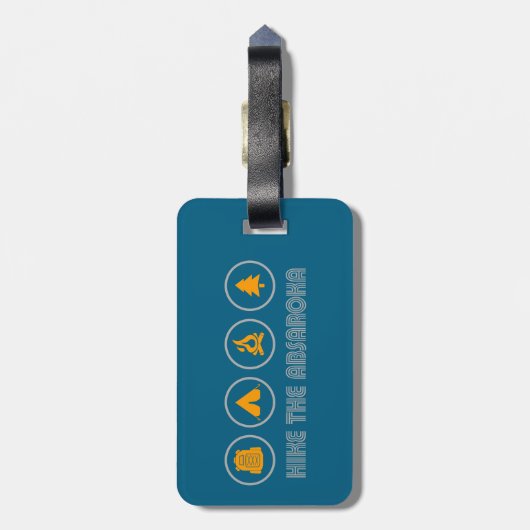 Hike The Absaroka Mountains Bagagelabel (Achterkant verticaal)