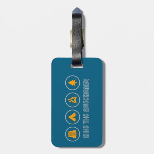 Hike The Allegheny Mountains Bagagelabel (Achterkant verticaal)