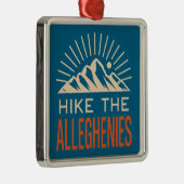 Hike The Allegheny Mountains Sunburst Metalen Ornament (Rechts)