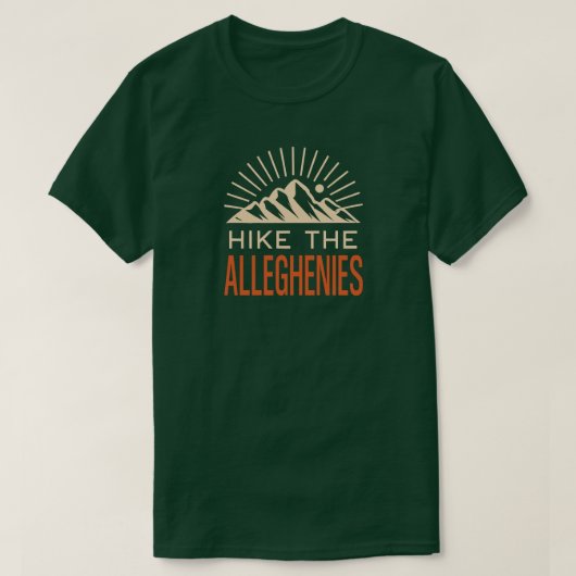 Hike The Allegheny Mountains Sunburst T-shirt (Design voorkant)
