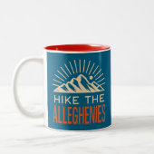 Hike The Allegheny Mountains Sunburst Tweekleurige Koffiemok (Links)